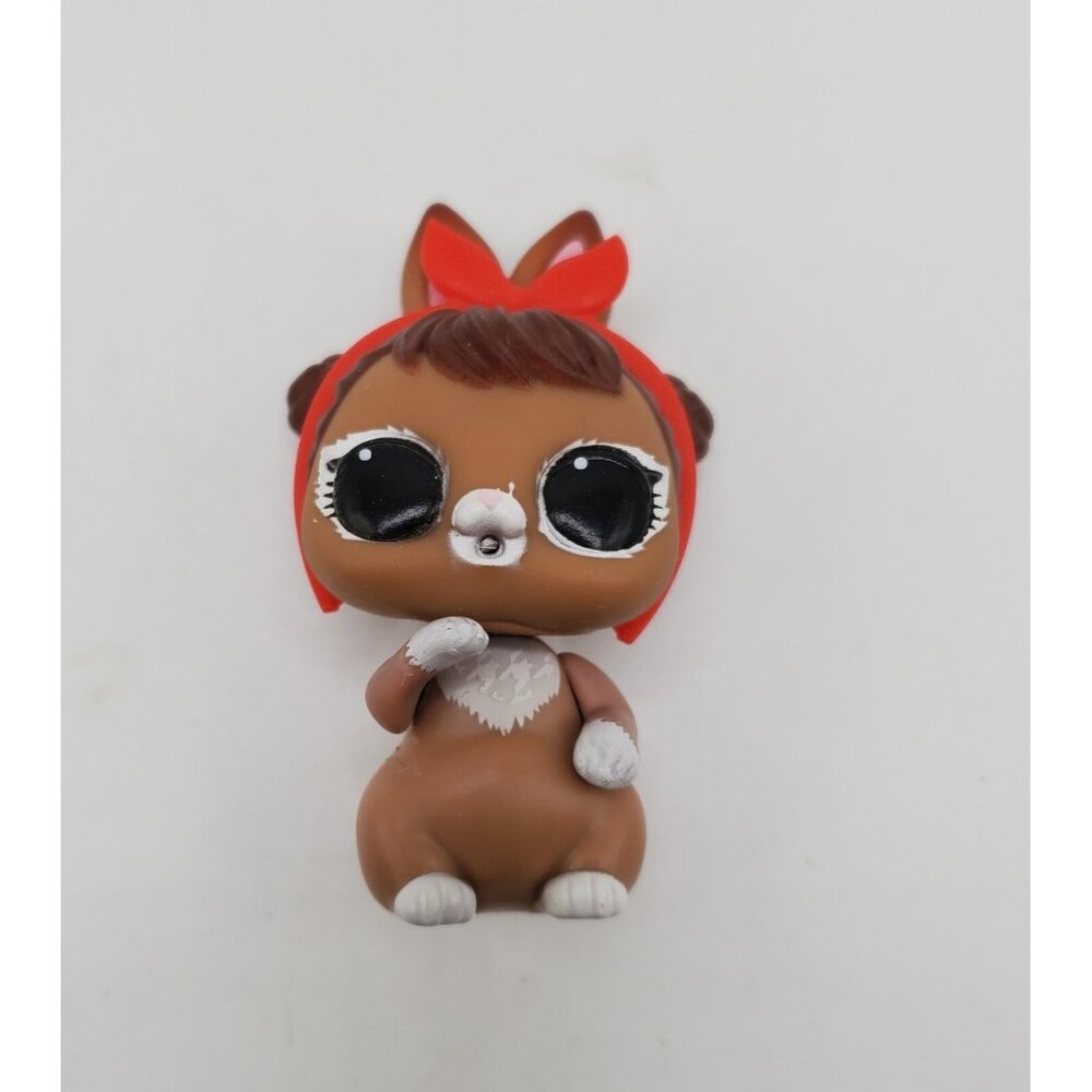 LOL Surprise Pets Brown Bunny Rabbit With Red Bow
